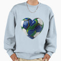 Brazilian Football Heart Samba Soccer Sweatshirt - Minimalist Print Unisex - T-Shirt, Sweatshirt, Hoodie
