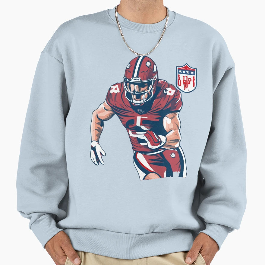 97 Player Touchdown Defensive End Sweatshirt - Minimalist Print Men Women - T-Shirt, Sweatshirt, Hoodie