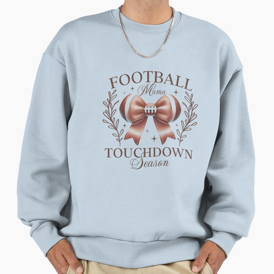 Football Mama Touchdown Season Sweatshirt - Aesthetic Graphic for Adults - T-Shirt, Sweatshirt, Hoodie