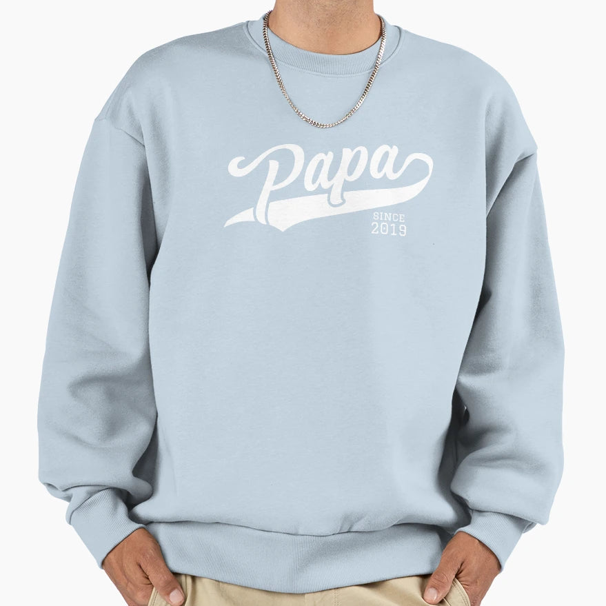 Papa Since 2019 Sweatshirt - Novelty Apparel Unisex - T-Shirt, Sweatshirt, Hoodie