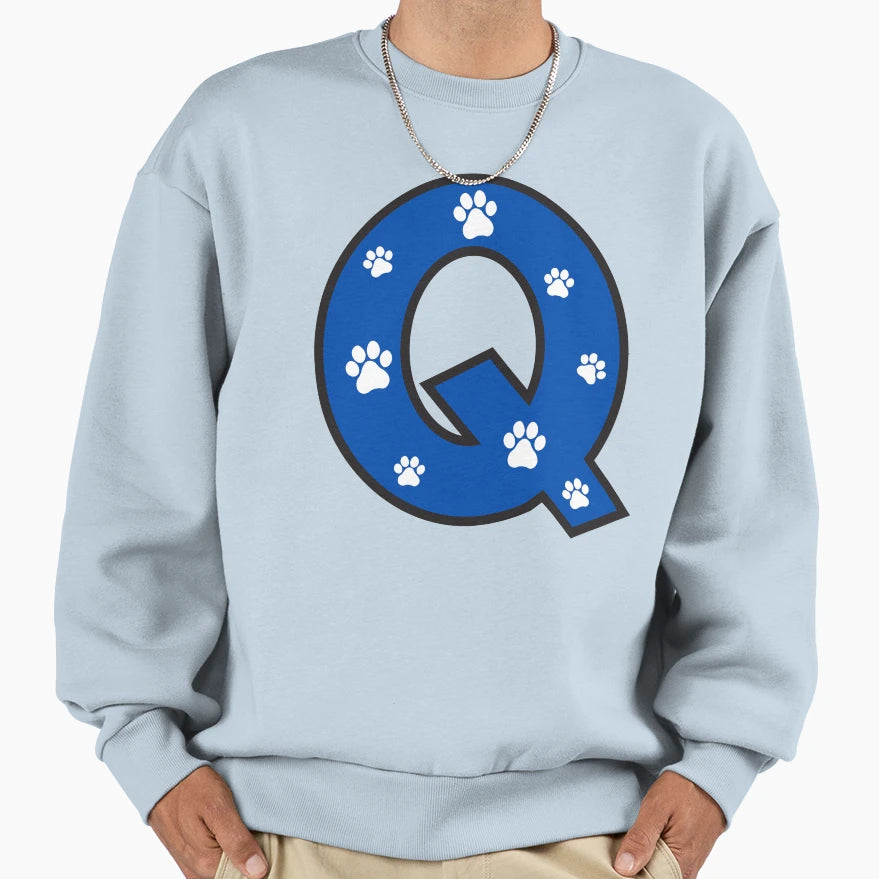 Paw Alphabet Sweatshirt - Casual Everyday Wear for Adults - T-Shirt, Sweatshirt, Hoodie