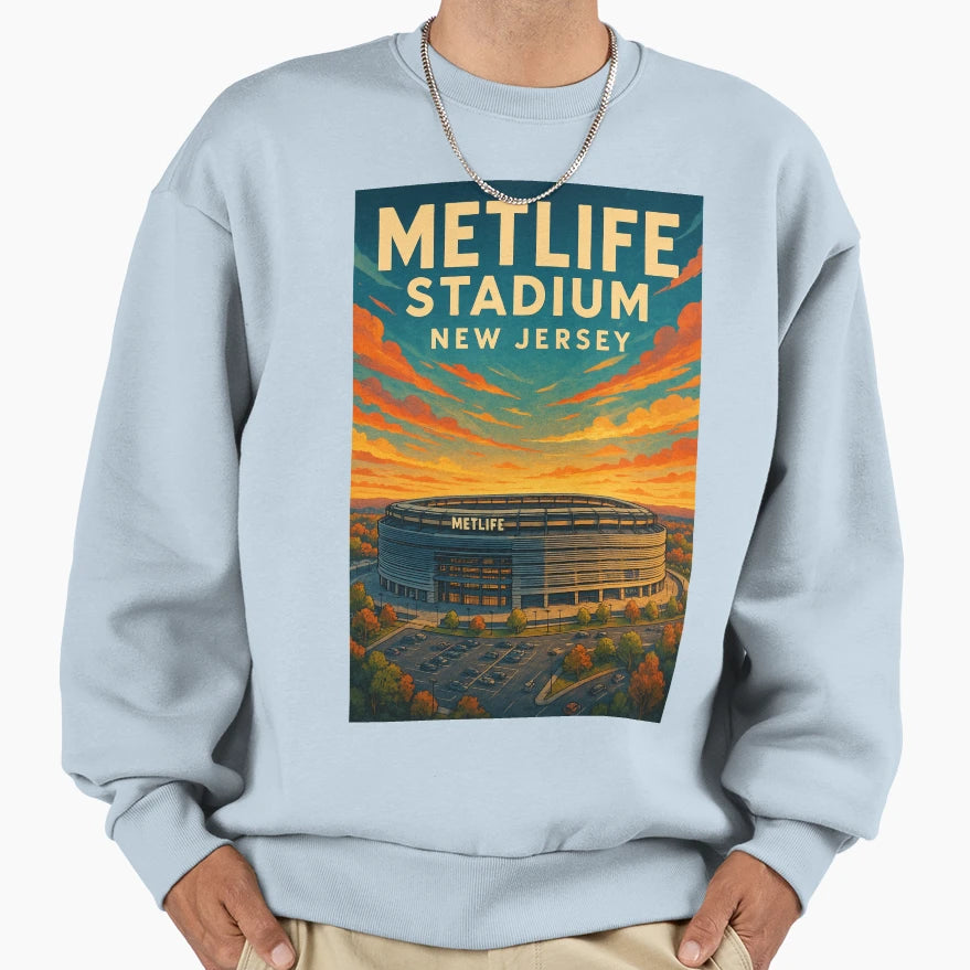 Metlife Stadium From Parking View Sweatshirt - Streetwear Style for Adults - T-Shirt, Sweatshirt, Hoodie