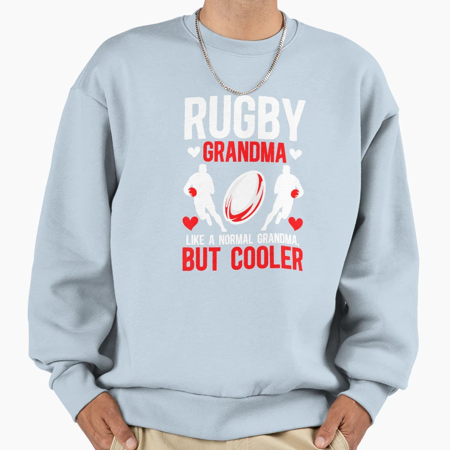 Rugby Grandma Funny Proud Supporter Sweatshirt - Fun Novelty Design Unisex - T-Shirt, Sweatshirt, Hoodie