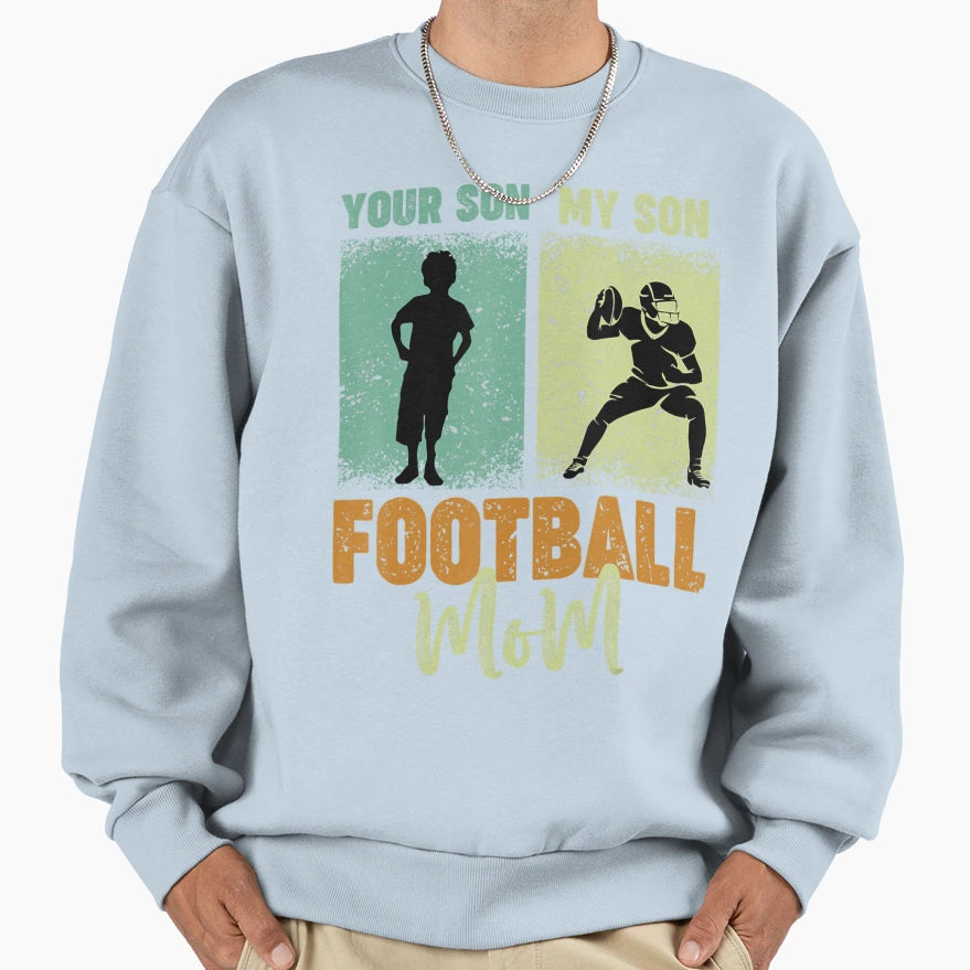Football Mom S Sweatshirt - Minimalist Print Men Women - T-Shirt, Sweatshirt, Hoodie