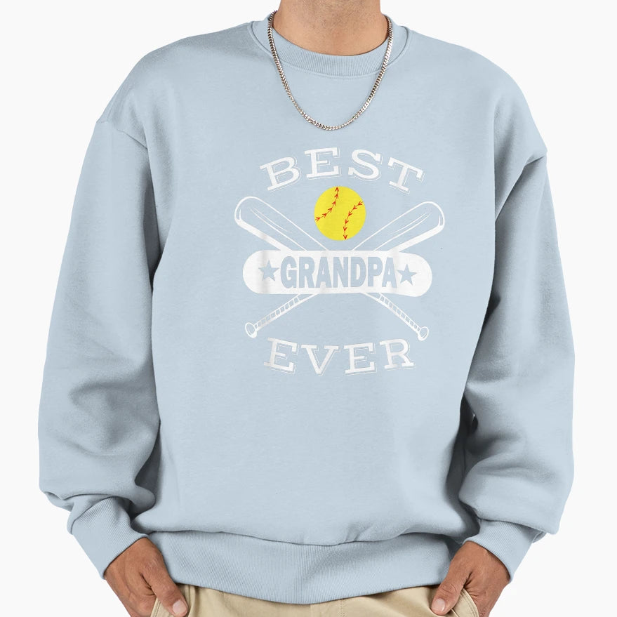 Mens Best Softball Grandpa T-Shirt - Aesthetic Graphic Men Women - T-Shirt, Sweatshirt, Hoodie