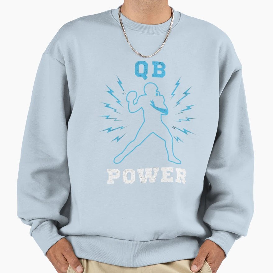 Quarterback Power Elite Qb Fan T-Shirt - Casual Everyday Wear for Adults - T-Shirt, Sweatshirt, Hoodie