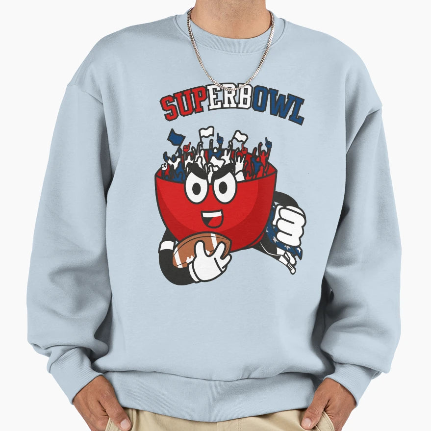 Super Bowl Football Sweatshirt - Graphic Print for Adults - T-Shirt, Sweatshirt, Hoodie