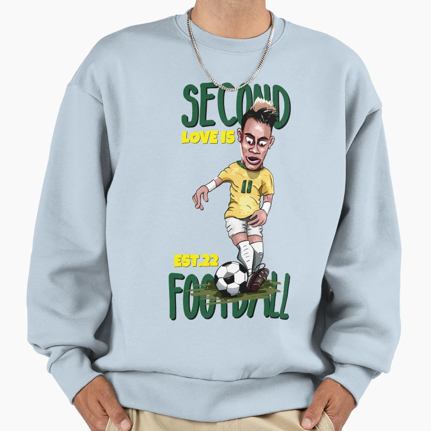 Second Love Is Footbal Sweatshirt - Trendy Graphic for Adults - T-Shirt, Sweatshirt, Hoodie