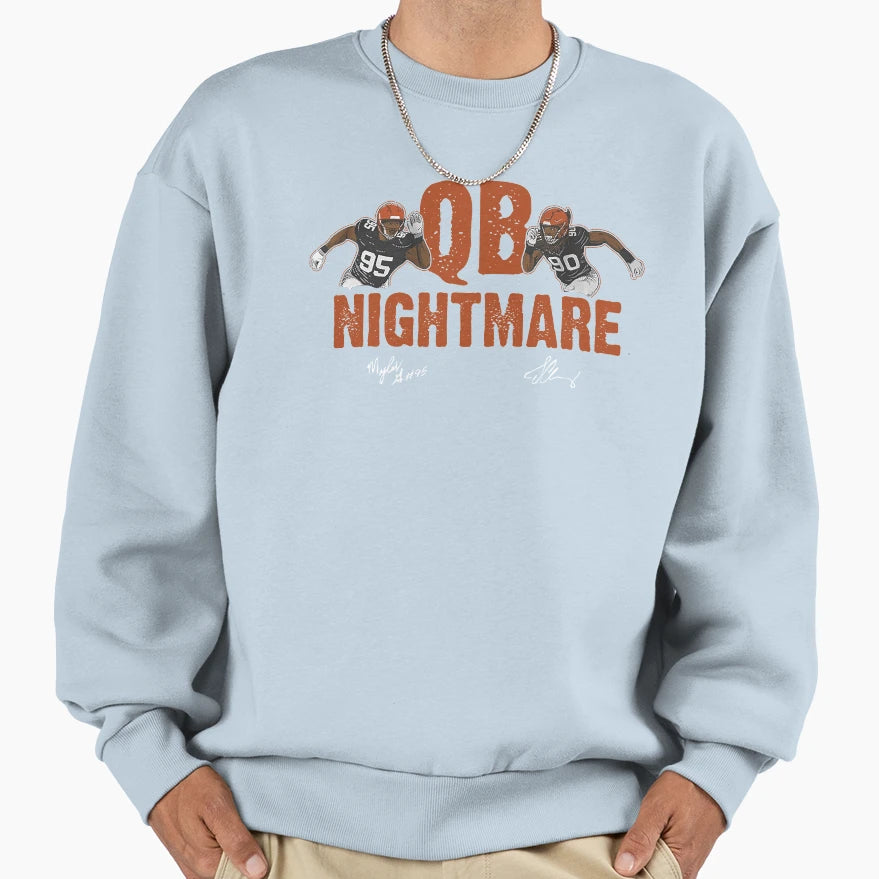 Qb Nightmare Sweatshirt - Minimalist Print for Adults - T-Shirt, Sweatshirt, Hoodie