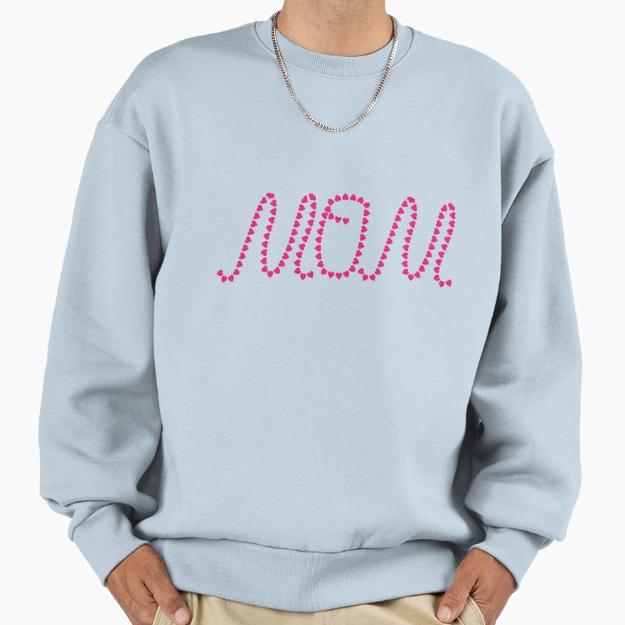 Mom Hearts Mothers Day Greeting Sweatshirt - Unique Graphic for Adults - T-Shirt, Sweatshirt, Hoodie
