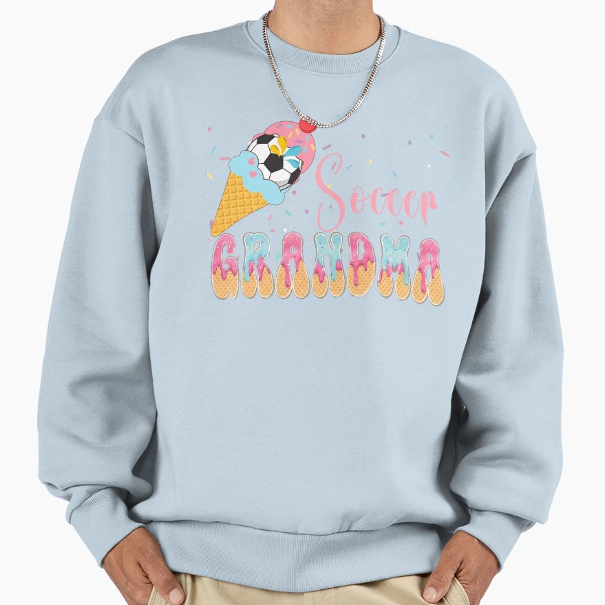Soccer Grandma Ice Cream Sweatshirt - Minimalist Print Men Women - T-Shirt, Sweatshirt, Hoodie