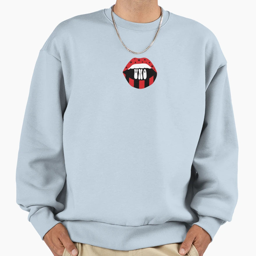 Uno Lips Sweatshirt - Trendy Graphic for Adults - T-Shirt, Sweatshirt, Hoodie