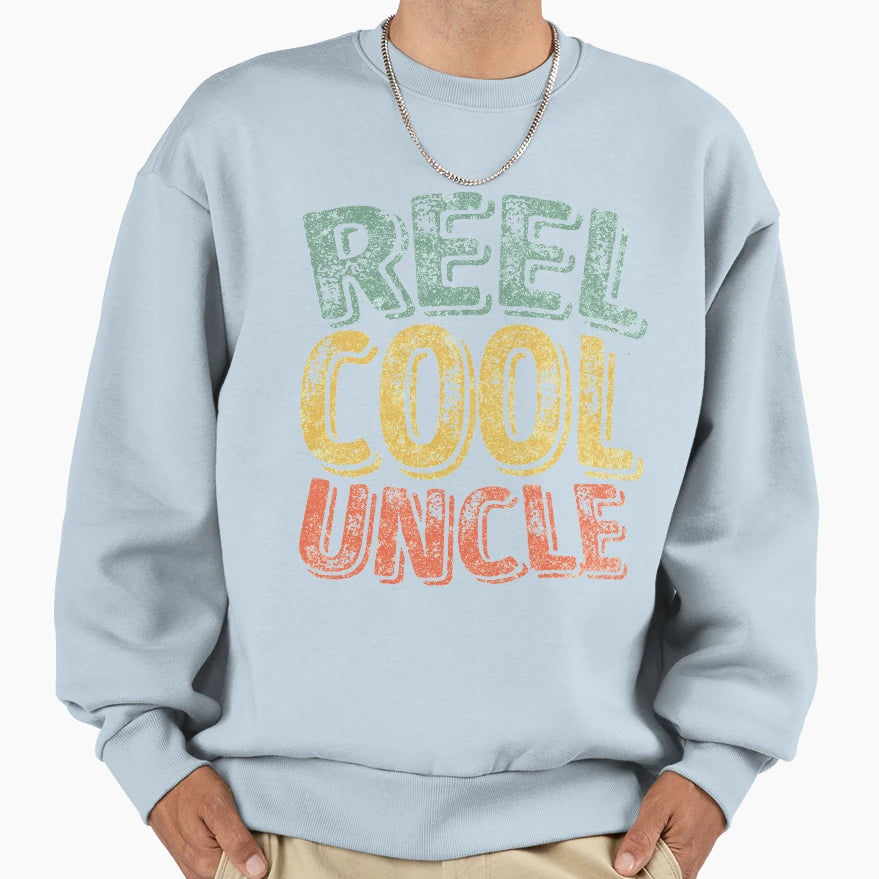 Reel Uncle Fisherman Gift Fathers Day T-Shirt - Graphic Print Unisex - T-Shirt, Sweatshirt, Hoodie