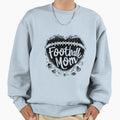 Football Mom Heart Black And White Sweatshirt - Graphic Print for Adults - T-Shirt, Sweatshirt, Hoodie