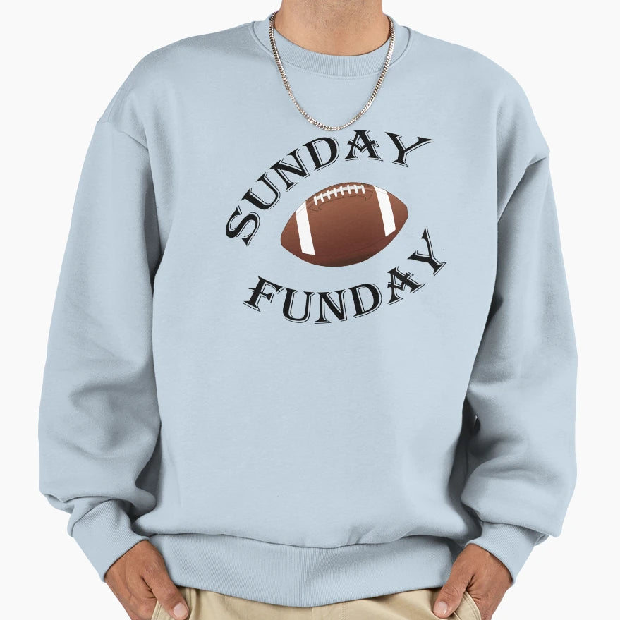 Sunday Funday Football Sport Short T-Shirt - Graphic Print Men Women - T-Shirt, Sweatshirt, Hoodie