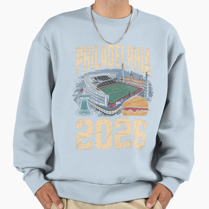 Philadelphia 2026 Liberty Bell Stadium T-Shirt - Aesthetic Graphic Unisex - T-Shirt, Sweatshirt, Hoodie