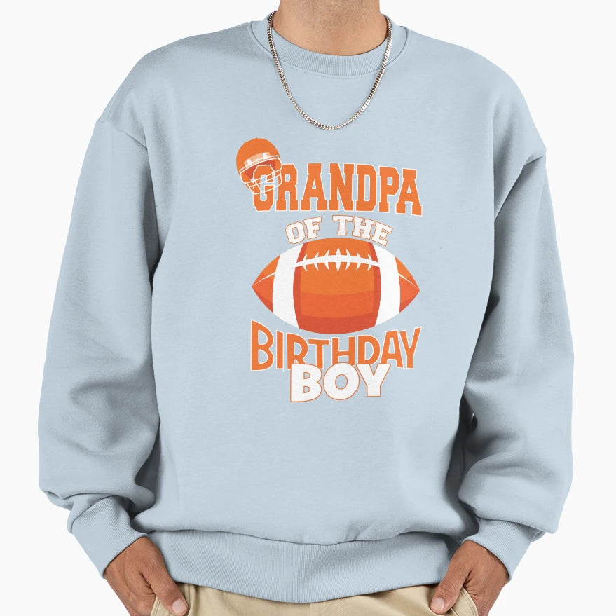 Grandpa Birthday American Football Party Sweatshirt - Graphic Print Unisex - T-Shirt, Sweatshirt, Hoodie