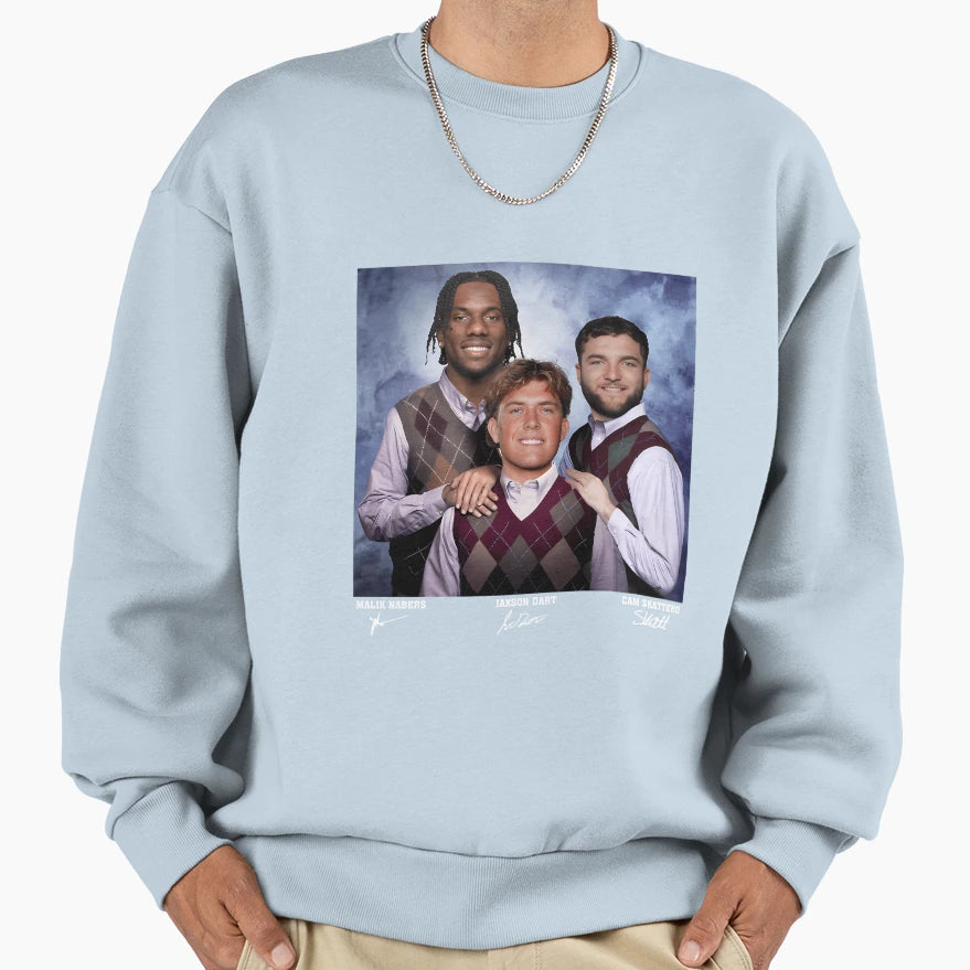 Jaxson Dart Cam Skattebo Malik Sweatshirt - Aesthetic Graphic Men Women - T-Shirt, Sweatshirt, Hoodie