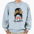 Footballmom Messy Bun Mom Womens Sweatshirt - Streetwear Style Men Women - T-Shirt, Sweatshirt, Hoodie