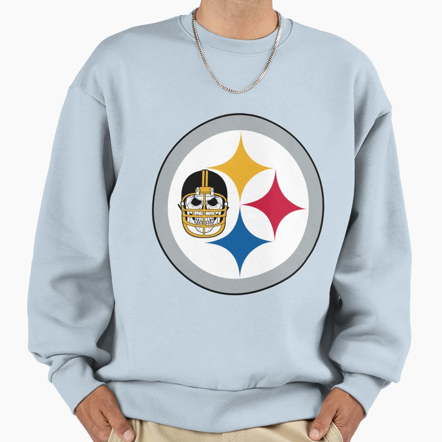 Steelers Skull Sweatshirt - Unique Graphic Men Women - T-Shirt, Sweatshirt, Hoodie