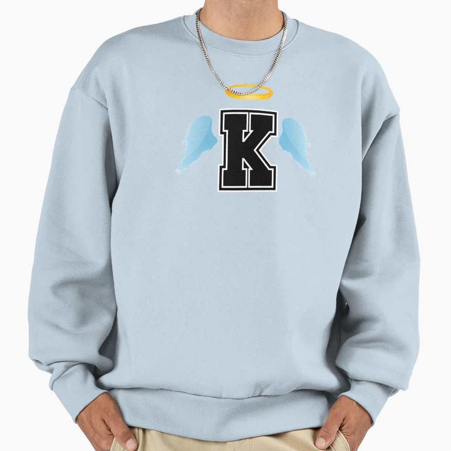 Letter K College Font Good Heaven Sweatshirt - Unique Graphic Men Women - T-Shirt, Sweatshirt, Hoodie