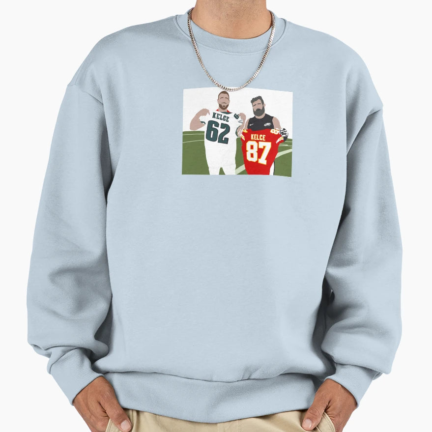 Kelce Jersey Swap Sweatshirt - Streetwear Style Men Women - T-Shirt, Sweatshirt, Hoodie