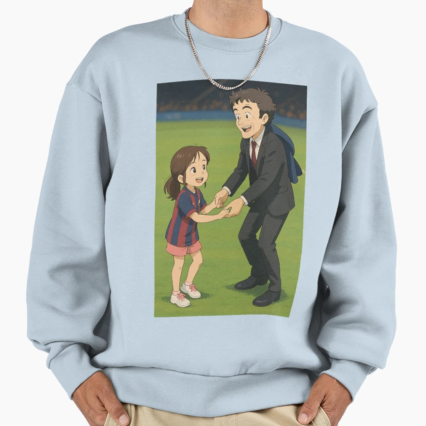 Luis Enriques Daughter Xana Champion Sweatshirt - Minimalist Print Unisex - T-Shirt, Sweatshirt, Hoodie