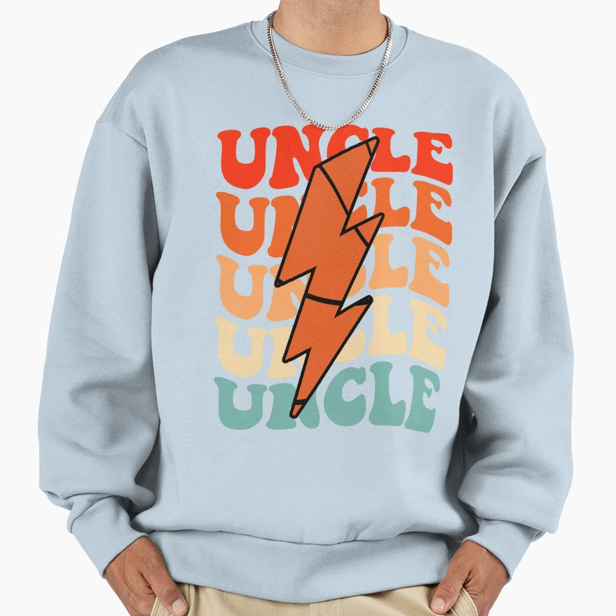 Basketball Uncle Groovy Lightning Sweatshirt - Minimalist Print Men Women - T-Shirt, Sweatshirt, Hoodie