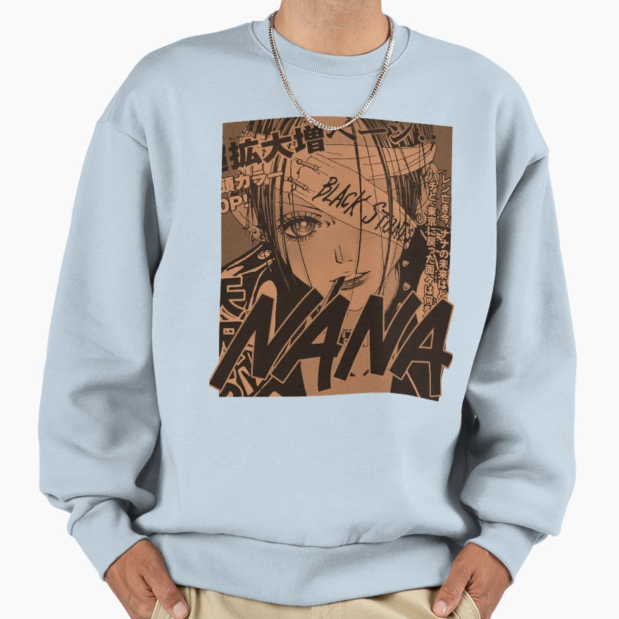 Nana Anime Nana Osaki Black Sweatshirt - Aesthetic Graphic for Adults - T-Shirt, Sweatshirt, Hoodie