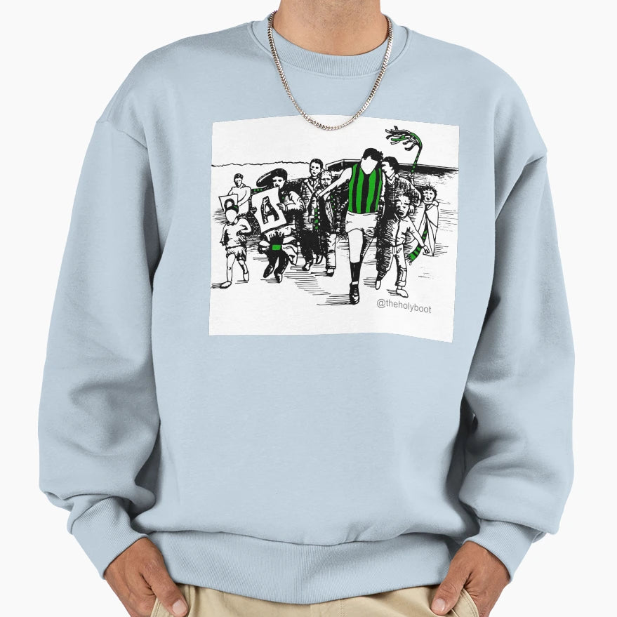 Footy Hero Green Sweatshirt - Casual Everyday Wear Men Women - T-Shirt, Sweatshirt, Hoodie