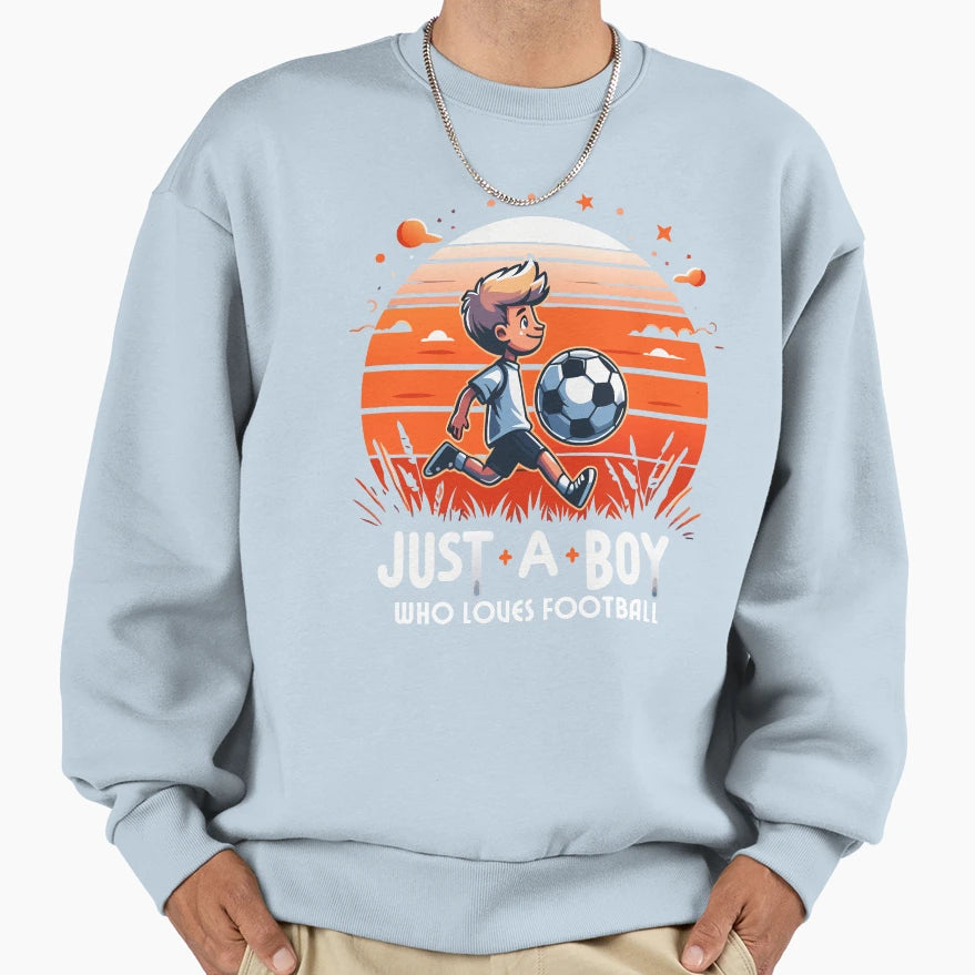 Just Who Loves Football Sunset Sweatshirt - Aesthetic Graphic for Adults - T-Shirt, Sweatshirt, Hoodie