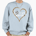 Leopard Soccer Sister Heart Sweatshirt - Streetwear Style for Adults - T-Shirt, Sweatshirt, Hoodie