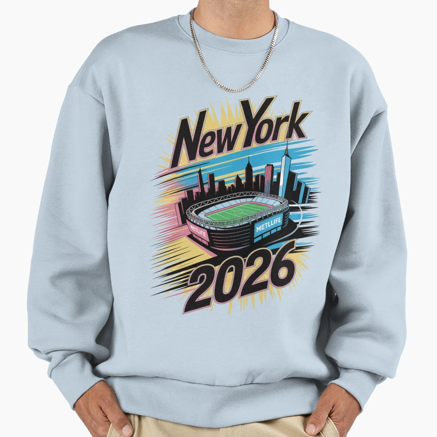 New York 2026 Metlife Stadium Skyline V15 T-Shirt - Streetwear Style Unisex - T-Shirt, Sweatshirt, Hoodie