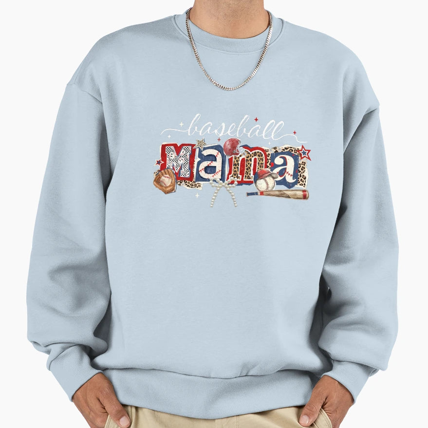 Game Day Baseball Mama Sweatshirt - Aesthetic Graphic Men Women - T-Shirt, Sweatshirt, Hoodie