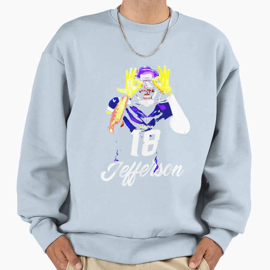 Justins Vikings And Sweatshirt - Minimalist Print for Adults - T-Shirt, Sweatshirt, Hoodie