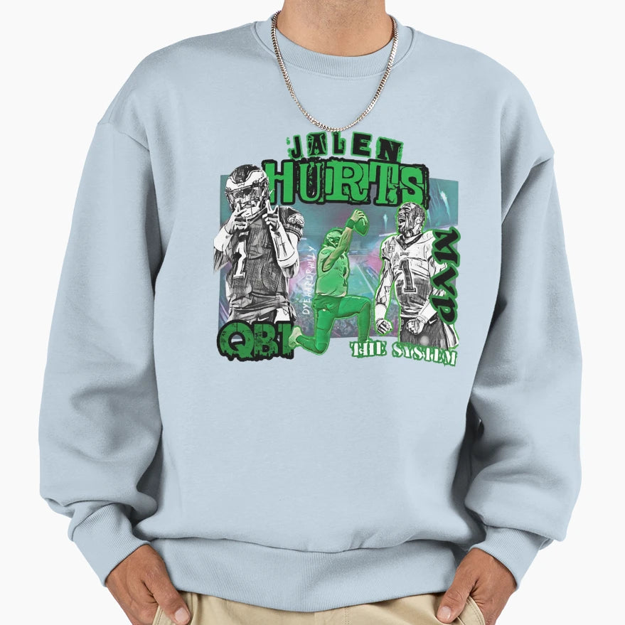 Quarterback Sports Player Sweatshirt - Minimalist Print Men Women - T-Shirt, Sweatshirt, Hoodie