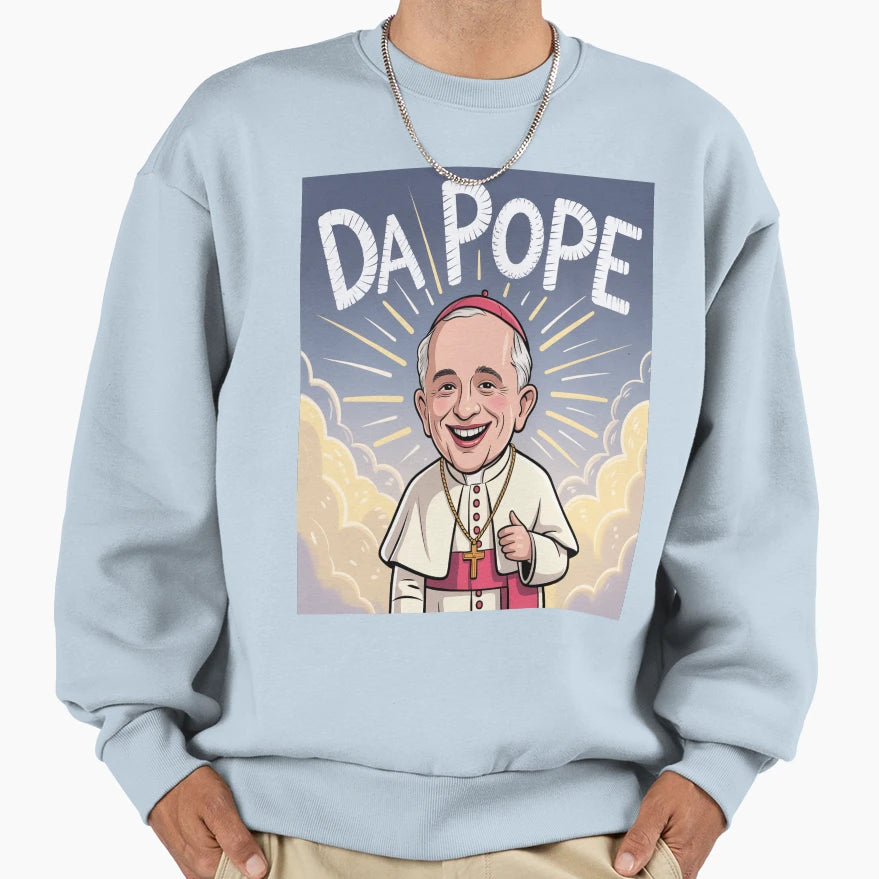 Funny Pope Da Pope Sweatshirt - Minimalist Print Men Women - T-Shirt, Sweatshirt, Hoodie