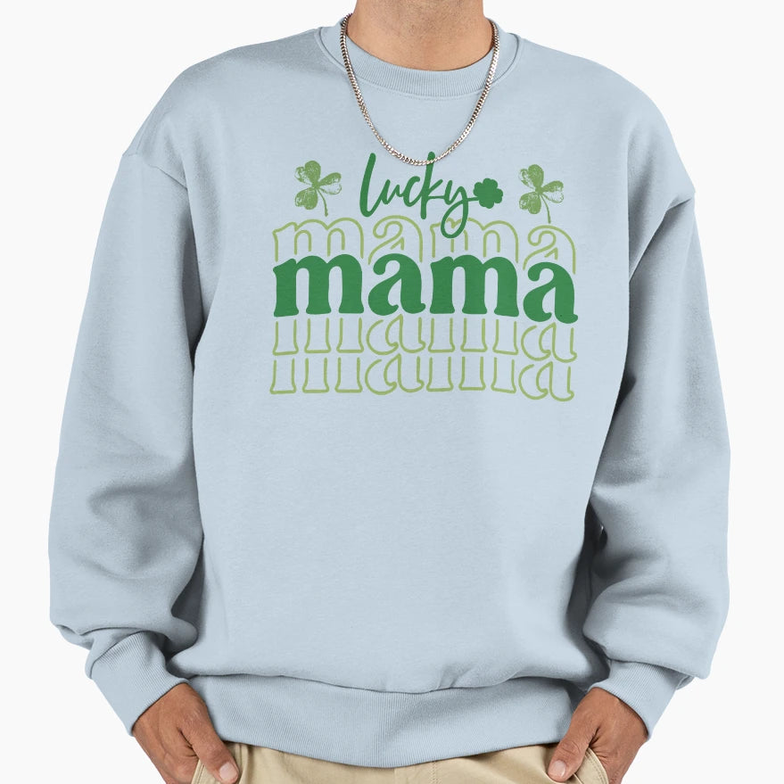 Lucky Mamma St Patricks Day Sweatshirt - Novelty Apparel Men Women - T-Shirt, Sweatshirt, Hoodie