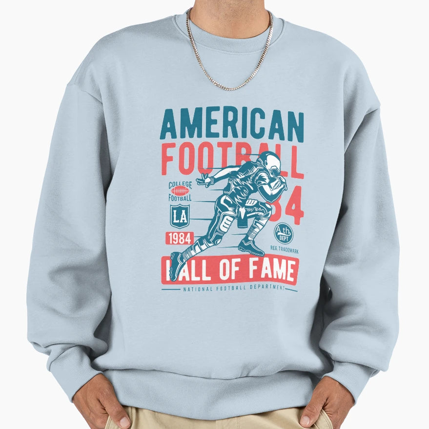 American Football Wall Fame Awesome Sweatshirt - Graphic Print Men Women - T-Shirt, Sweatshirt, Hoodie