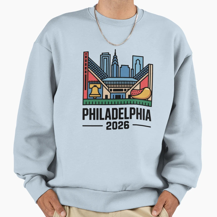 Philadelphia 2026 Liberty Bell T-Shirt - Novelty Apparel for Adults - T-Shirt, Sweatshirt, Hoodie