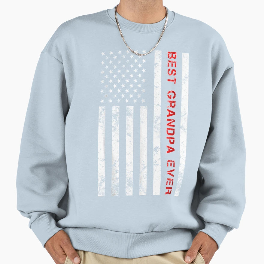 Best Grandpa Ever Grandpa Gift Sweatshirt - Custom Art Print Men Women - T-Shirt, Sweatshirt, Hoodie