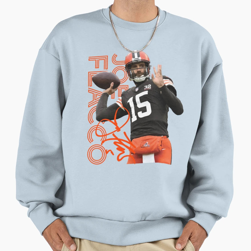 Joe Flacco Sweatshirt - Minimalist Print Unisex - T-Shirt, Sweatshirt, Hoodie