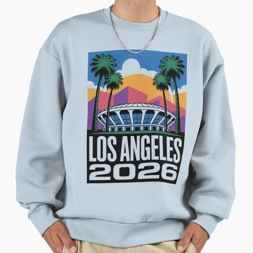 Los Angeles 2026 Palm Tree Sunset V2 T-Shirt - Trendy Graphic Men Women - T-Shirt, Sweatshirt, Hoodie
