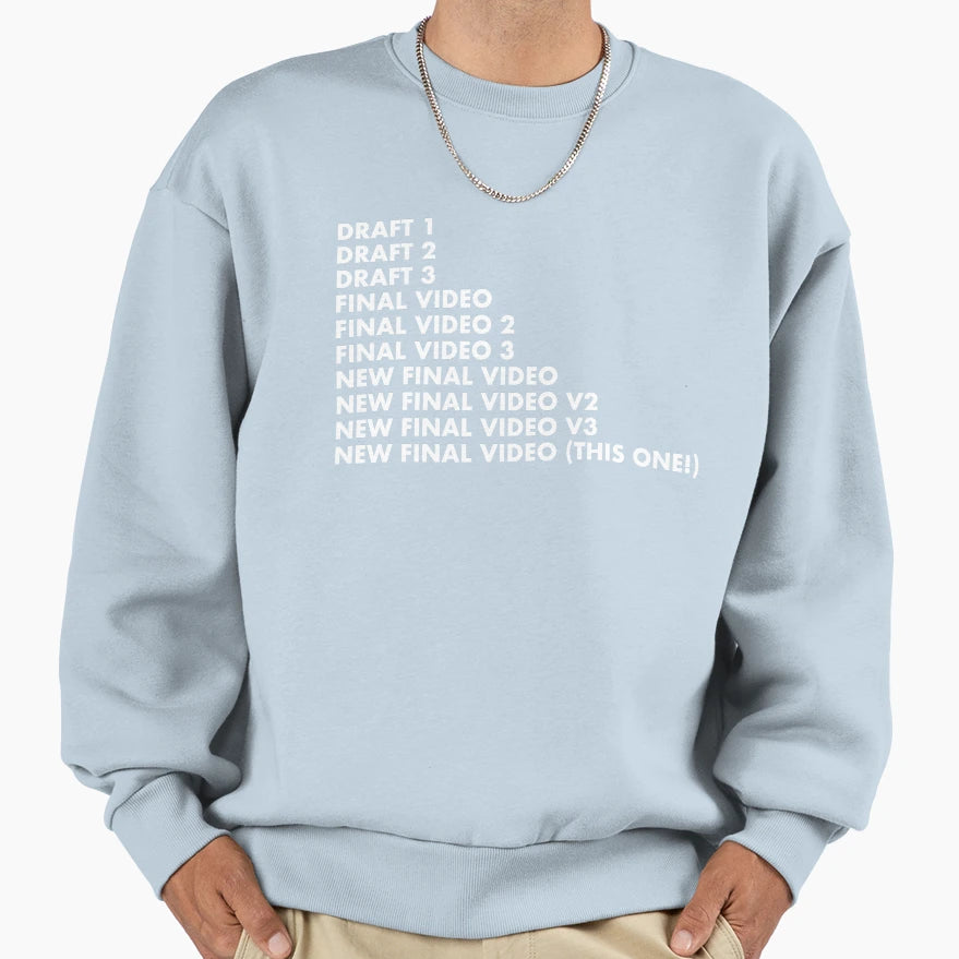 Video Editing Gifts Final Draft Sweatshirt - Trendy Graphic Men Women - T-Shirt, Sweatshirt, Hoodie