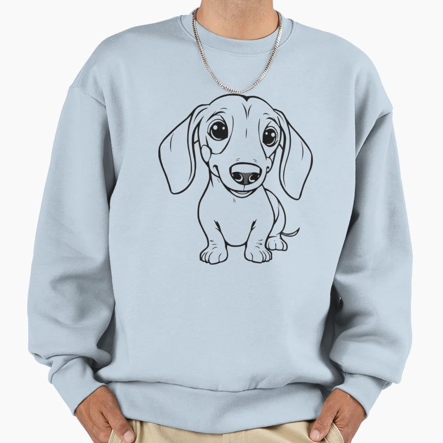 Playful Dachshund Long Body And Sweatshirt - Streetwear Style Men Women - T-Shirt, Sweatshirt, Hoodie