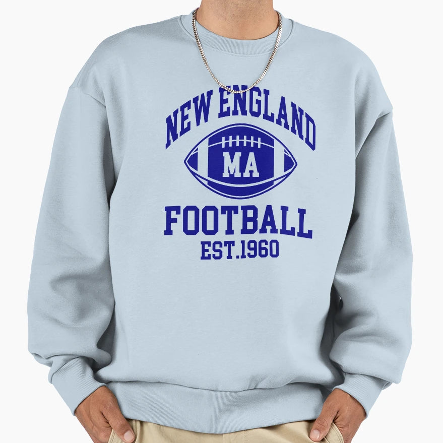New England Football Massachusetts Sweatshirt - Graphic Print Unisex - T-Shirt, Sweatshirt, Hoodie
