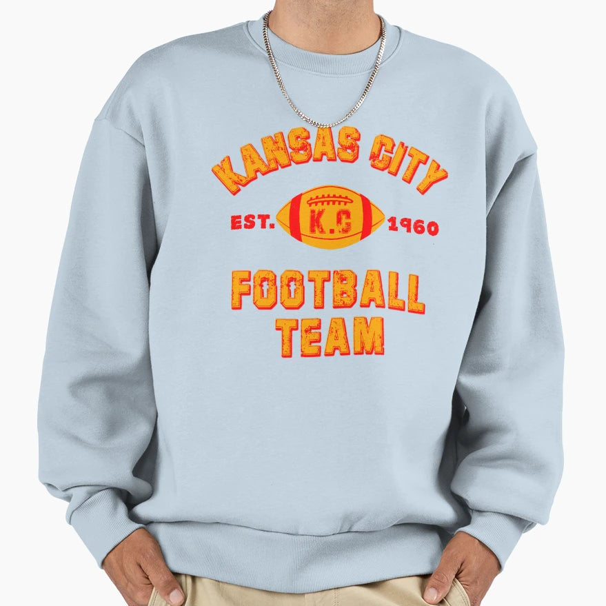 Kansas City Football Team Est 1960 Sweatshirt - Graphic Print Men Women - T-Shirt, Sweatshirt, Hoodie