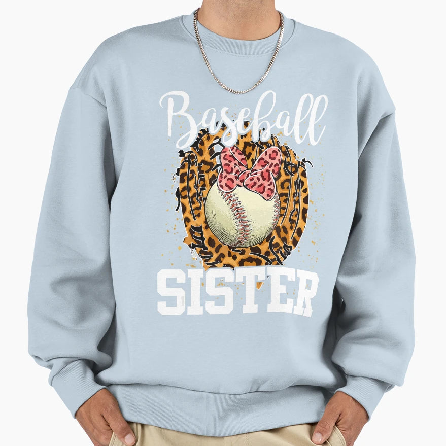 Baseball Sister Mothers Day Sweatshirt - Minimalist Print for Adults - T-Shirt, Sweatshirt, Hoodie