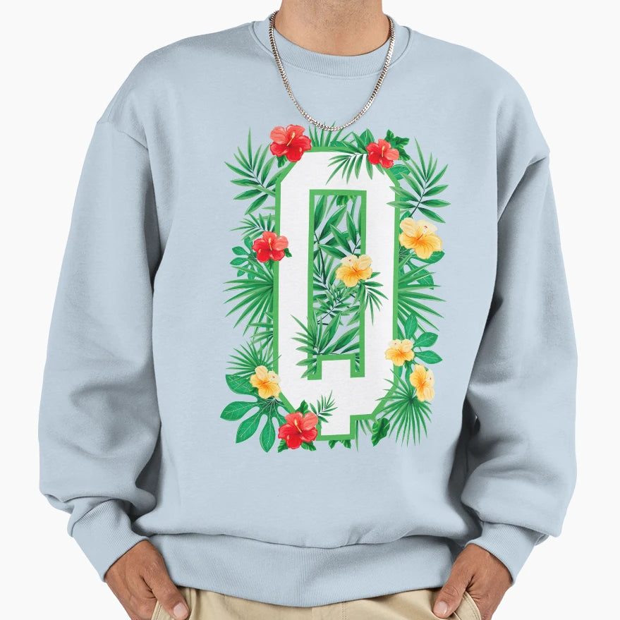 Capital Letter Q Alphabet Monogram Sweatshirt - Graphic Print Unisex - T-Shirt, Sweatshirt, Hoodie