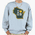 I Love Green Bay Packers Sweatshirt - Minimalist Print Unisex - T-Shirt, Sweatshirt, Hoodie